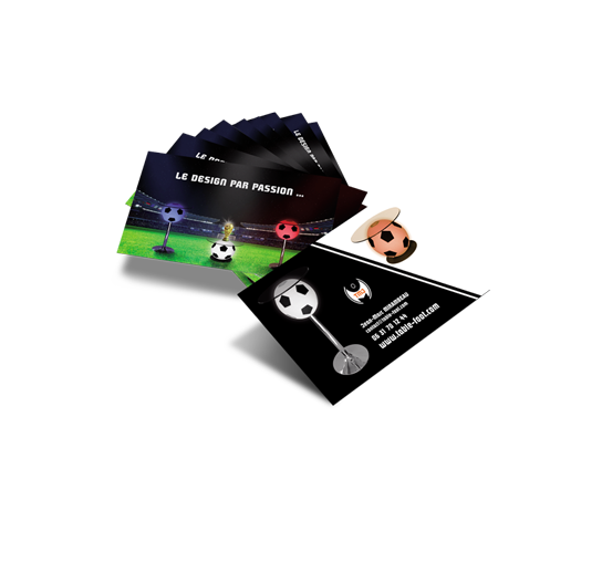 carte de visite table foot